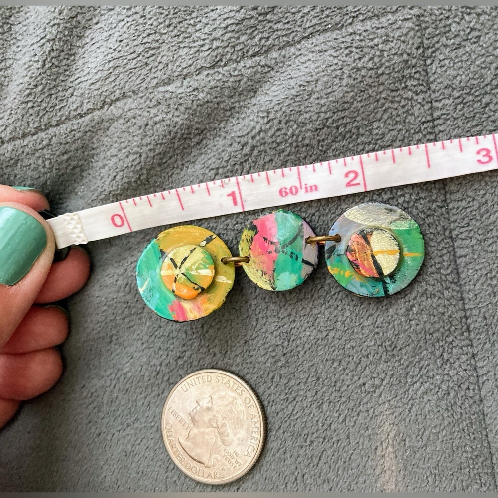 Hand painted earrings - Picture 7 of 8